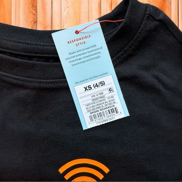 NWT Cat & Jack “Game Mode” Black Graphic Tee - XS (4/5) - Picture 3 of 7